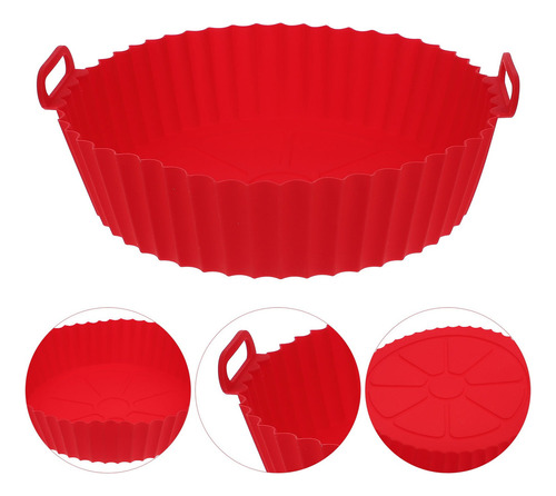 2 Formas De Silicone Assadeira Antiaderente Forno Microondas Cor Vermelho