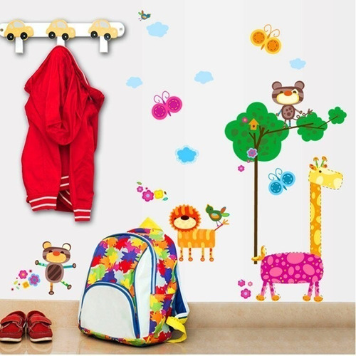 Vinilo Adhesivo Decorativo Pared Infantiles Animales Jungla