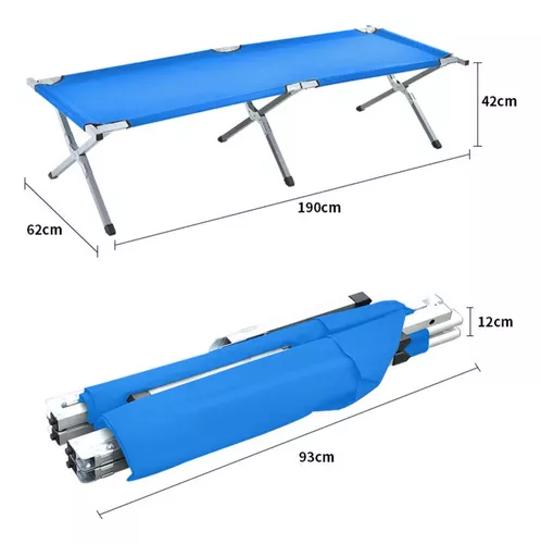 Catre Militar Cama Plegable Para Camping Viajera Portatil