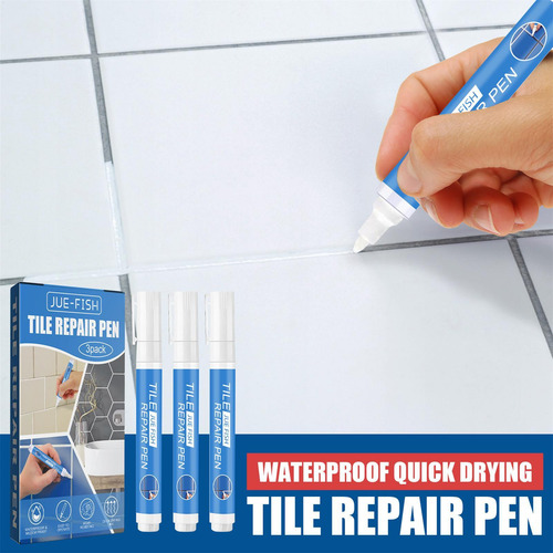 Caneta Bleach Pen, 3 Peças, Tile Grout Repairs, Renova, Pree