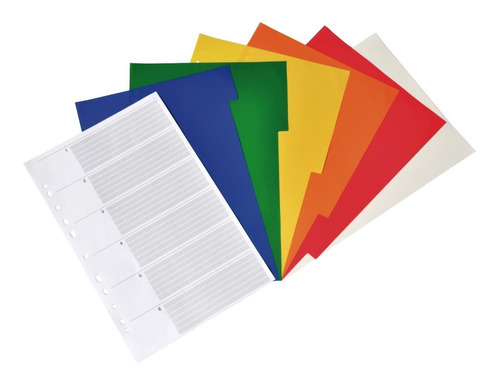 Folder Separador Plástico Oficio 1 Paquete X5 Unidades