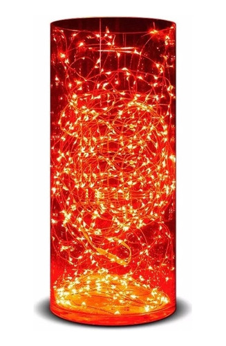 Alambre Luces Led 3 Metros Rojo Tira Cable Hilo Pilas Navidad