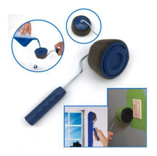 Imagen 2 de 3 de Rodillo Para Pintar Rodillos Pintura Recargable Paint Roller