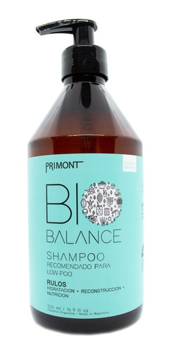 Primont Bio Balance Shampoo Vegano Low Poo Rulos 500ml Local