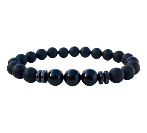 Pulsera Turmalina Y Ónix 8mm -  Unisex - Reiki Chakra