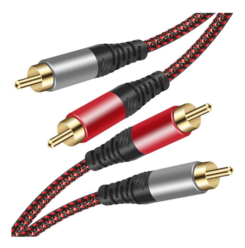 Cable Rca De 5 Pies, 2 Rca Macho A 2 Rca Masculino Para Subw