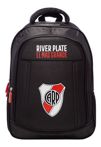 Mochila River Plate Urbanas Portalaptop Oficiales Unica Color Negro Diseño de la tela Liso