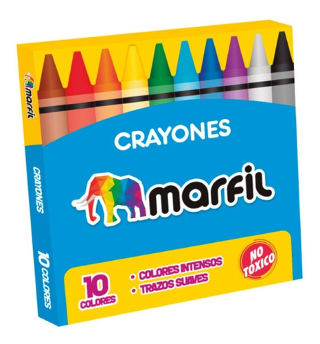 Crayolas Marfil Cortos X10 Unidades *3 Cajas