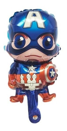 10 Globos Capitán America De Mano 