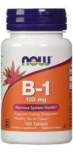 Now  Vitamina A B-1 (tiamina) 100mg, 100 Tabletas (pack De