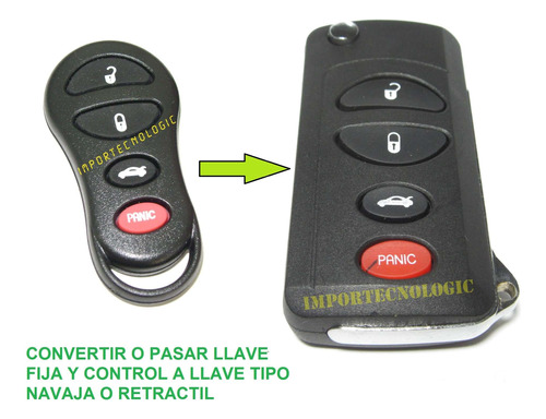 Pasar Transformar Llave Grand Cherokee 2001 2002 A Navaja