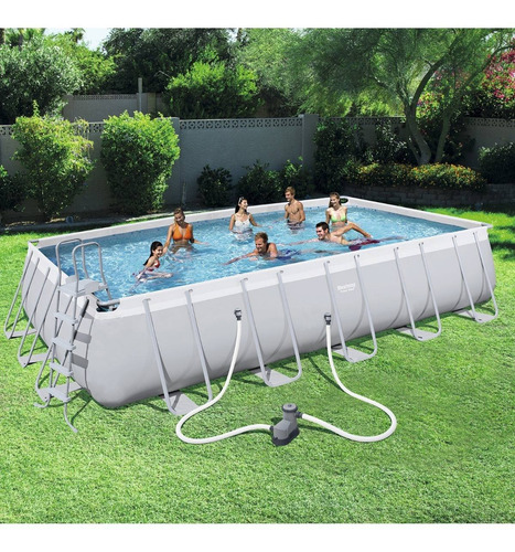 Piscina Estruturada 26.845l Com Filtro Cobertura Escada Lona