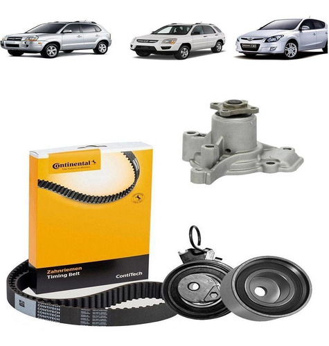 Kit Correia E Bomba Agua Hyundai I30 Tucson Sportage 2.0 16v