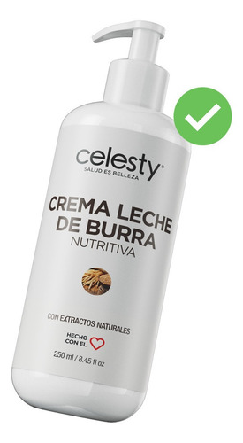 Crema Leche De Burra Hidratante 250ml Celesty® Envío