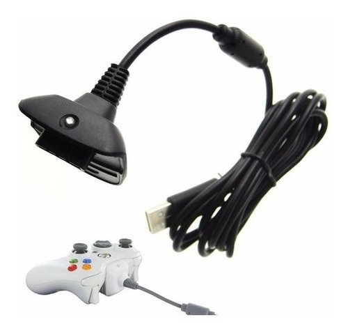 Imagen 2 de 10 de Cable Cargador Compatible Joystick Xbox 360 Pc Usb 2 En 1