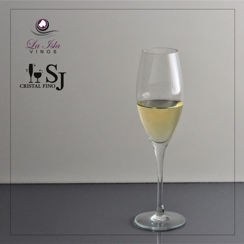 Imagen 2 de 10 de Copa Champagne De Cristal Dalia - 260ml. Linea Selecta