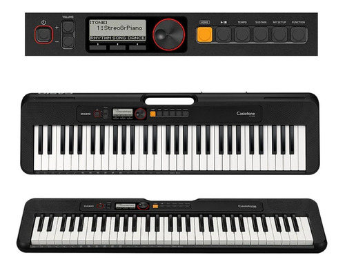Imagem 3 de 4 de Teclado Musical Casio Ct-s200bkc2-br Preto Com Fonte