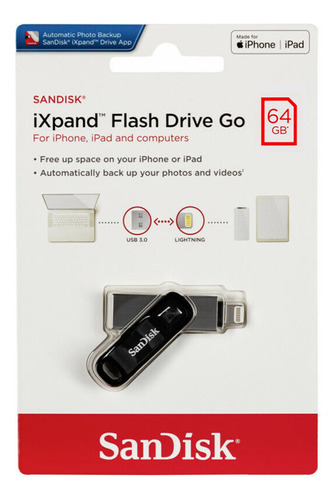 Memoria Otg Sandisk Ixpand 2018 64gb Usb 3 Para iPhone iPad