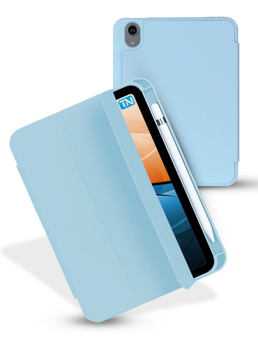 Funda Teknet Case Silicon Para iPad Mini 6 Porta Pencil 