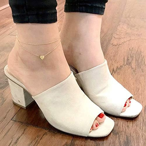 Tobilleras De Oro De Turandoss Para Mujer Con Iniciales, Tob