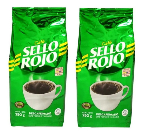 Cafe Sello Rojo Descafeinado 2u