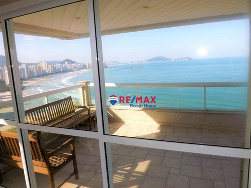 Imagem 4 de 30 de Sensacional Vista Magnífica Para Toda Orla 4 Suítes Cobertura Duplex Piscina Jacuzzi Churrasqueira 3 Garagens Astúrias, Guarujá/sp - Co0214