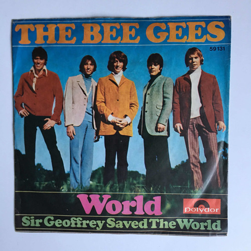 Vinilo Sencillo De Bee Gees World/sir Geoffrey Saved The