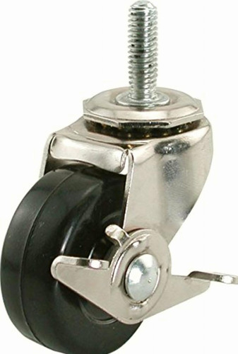 Shepherd Hardware 3  Soft Rubber Threaded Stem Caster