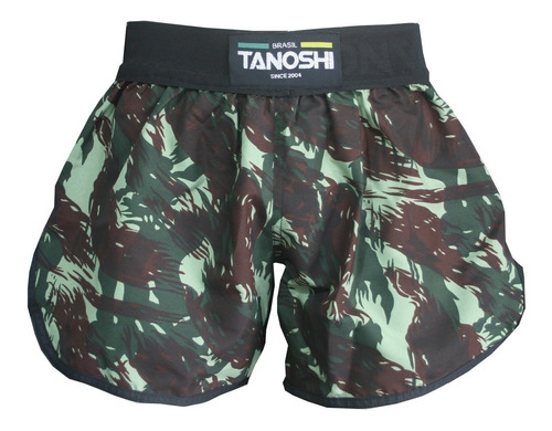 Shorts Luta Fast Camuflado Verde Muaythai Sanda Kickboxing