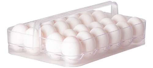 Organizador Acrílico Porta 24 Ovos Para Geladeira Com Alça