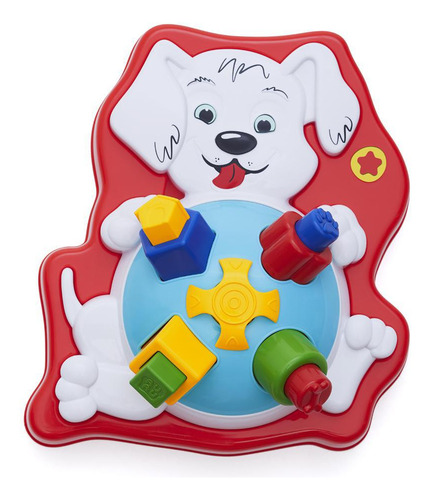Brinquedo De Encaixar Com 4 Peças Educativo Dog Mix Calesita