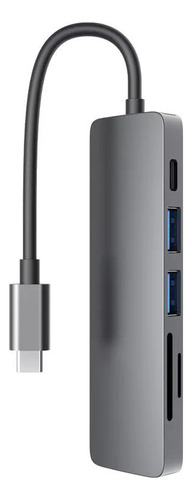 Multi Puertos 6 En 1 Tipo C A Hdmi/usb3.0/usb2.0/tf/sd Pc