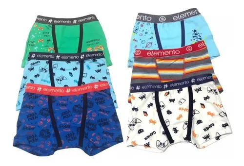 Boxer Ni os Pack X6 Elemento Calzoncillos Surtidos