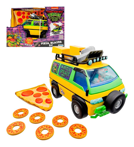 Tortugas Ninjas Mutantes Camion Radio Control Lanza Pizzas