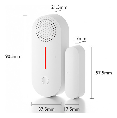 Mb1 Alarme De Sensor De Porta Sem Fio Com Controle