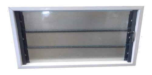 Ventiluz-de Aluminio Blanco 100x36-vidrio,reja Y Mosquitero