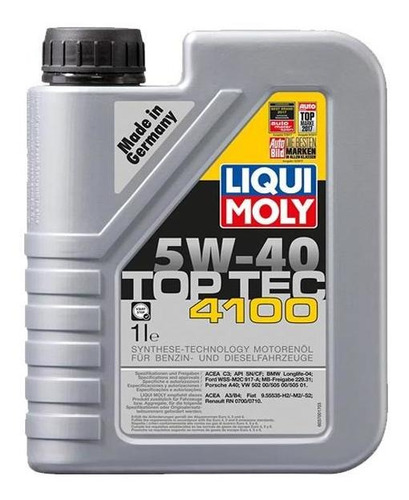 Aceite De Motor Liqui Moly Top Tec 4100 5w-40 1 Lt