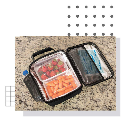 Bolsa De Almuerzo Aislante Con Soporte Para Botellas De Agua