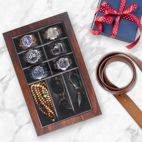 Organizador De Caja De Reloj Para Hombres, Joyero De Reloj D