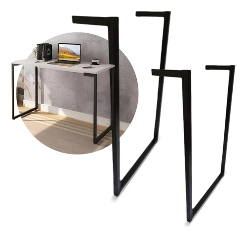 Pé Mesa Base Industrial L Altura 75 Cm Escrivaninha Angular