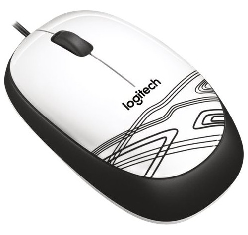 Logitech Mouse M105 White Usb 3 Botones Ambidiestro