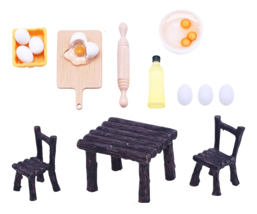 Casa De Muñecas Utensilios De Cocina Miniatura Rodillo Mesa