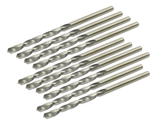 10pcs 3.1 mm Hss Dia Tip Twist Vastago Recto Perforacion