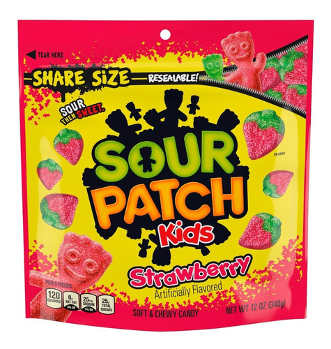 Dulces Sour Patch Kids Strawberry 340g Americano