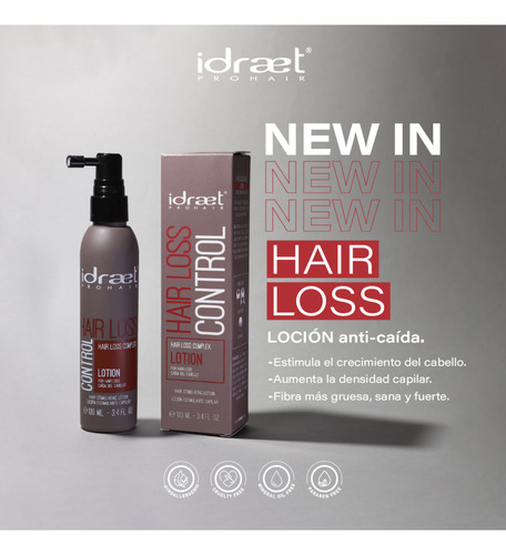 Loción Control Caída Del Cabello Hair Loss Control Idraet X3