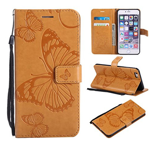 Techcircle iPhone 6s Plus  6 Plus Wallet Case Premium Pu Pi