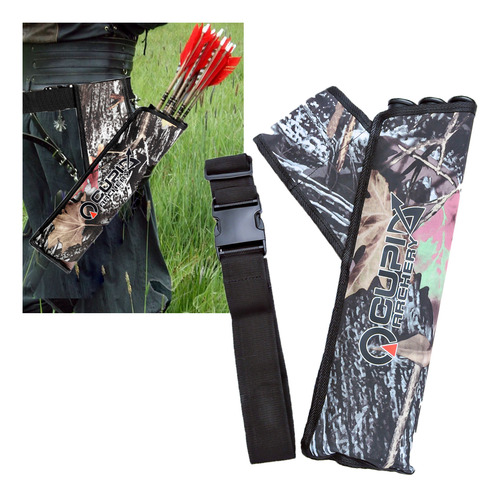 Aljava Cintura Cp3t-ac + 6 Flechas Carbono Nature Vixion