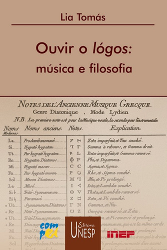 Ouvir o lógos: Música e filosofia, de Tomas, Lia. Editorial Editora Unesp, capa mole em português, 2002