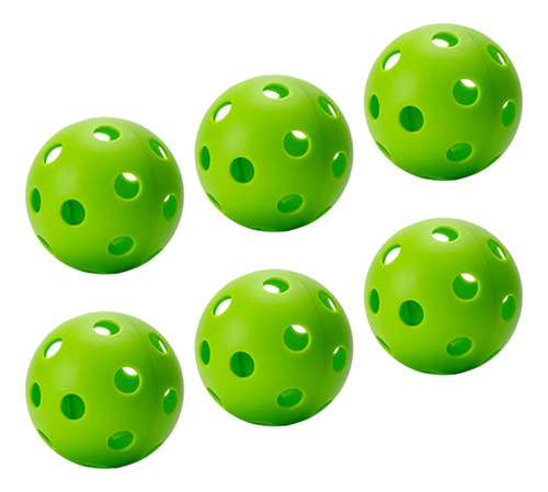 Bolas De Pickleball Para Interiores, 74mm, 26 Verde 6 Piezas