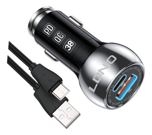 Cargador Encendedor Auto Carga Rapida Usb C Para Celular